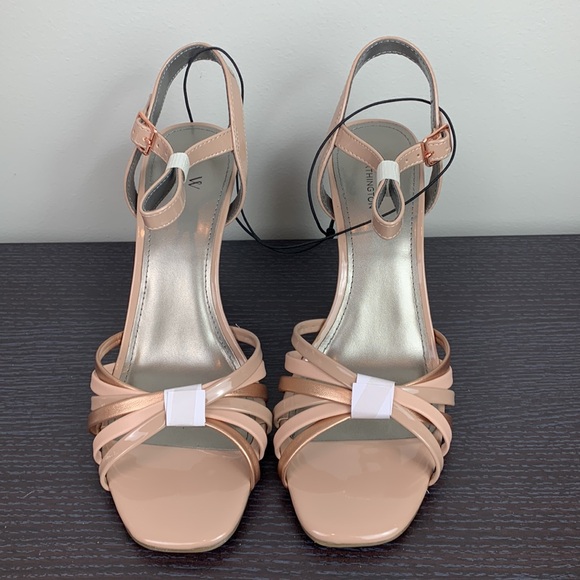 Worthington Boomer Buckle Open Toe Nougat Multi Heel Size 9 - Picture 2 of 8